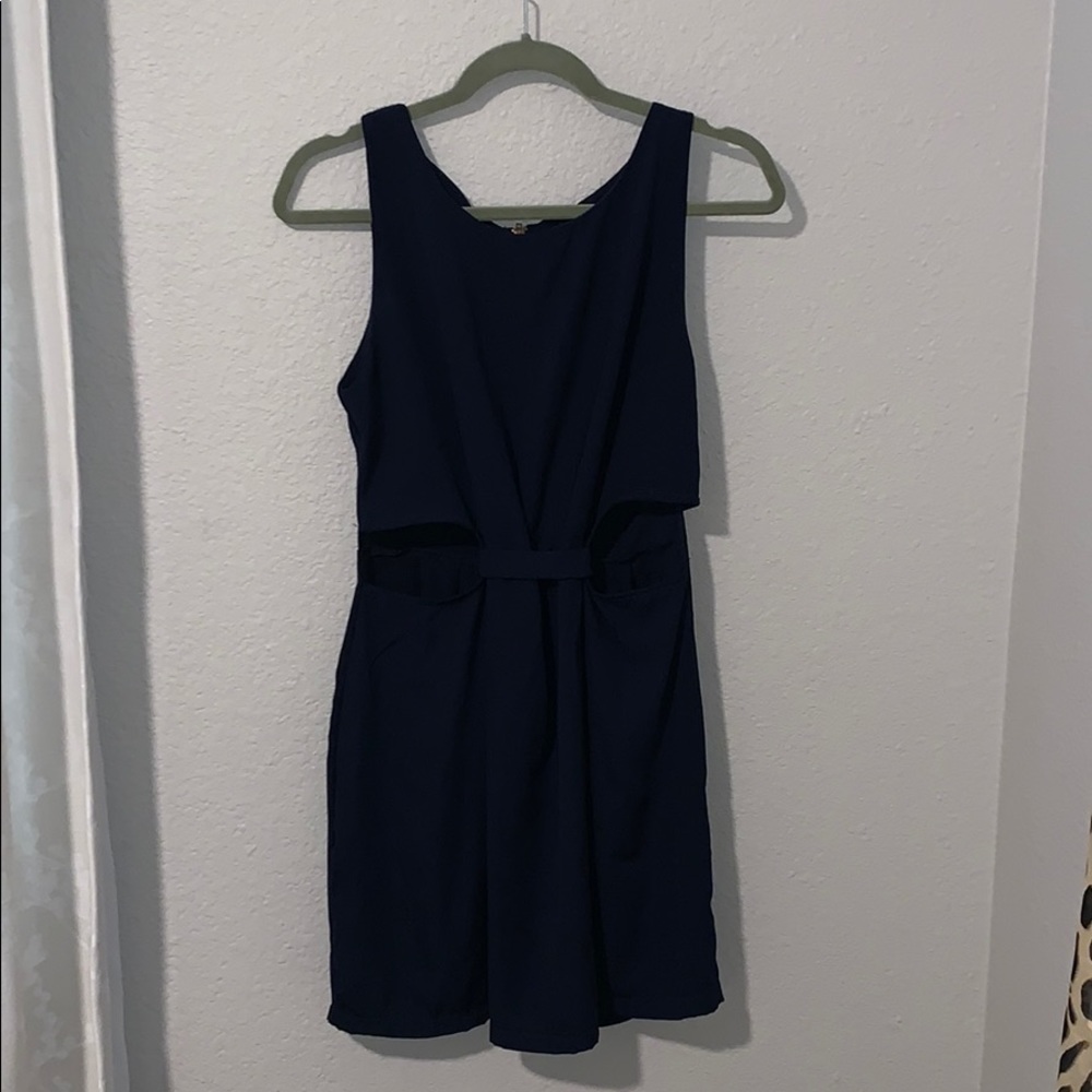Navy cut out dress